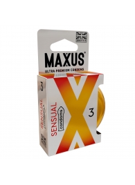 Презервативы анатомической формы Maxus Sensual - 3 шт. - Maxus - купить с доставкой в Симферополе