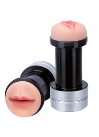 Двусторонний мастурбатор REALSTUFF 2 IN 1 HUMMER MOUTH   VAGINA - ротик и вагина - Dream Toys - в Симферополе купить с доставкой