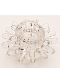 Прозрачное гелевое эрекционное кольцо с шипиками - Toyfa Basic - в Симферополе купить с доставкой