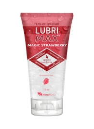 Интимный гель-смазка на водной основе Lubrimax Magic Strawberry - 75 мл. - ИнтелБИО - купить с доставкой в Симферополе