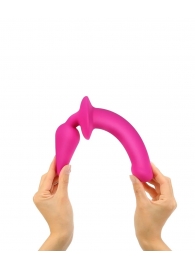 Ярко-розовый двусторонний фаллоимитатор Switch Plug-In Semi-Realistic Size L - Strap-on-me купить с доставкой в интернет-магазине Orgasmix в Симферополе Ярко-розовый двусторонний фаллоимитатор Switch Plug-In Semi-Realistic Size L - Strap-on-me