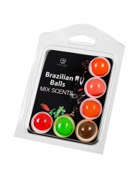 Набор из 6 шариков с ароматизированными массажными маслами Brazilian Balls - Secret Play - купить с доставкой в Симферополе