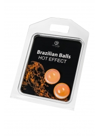 Набор из 2 шариков с массажным маслом Brazilian Balls с разогревающим эффектом - Secret Play - купить с доставкой в Симферополе