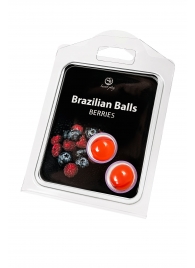 Набор из 2 шариков с массажным маслом Brazilian Balls с ароматом ягод - Secret Play - купить с доставкой в Симферополе