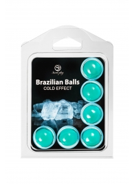 Набор из 6 шариков с массажным маслом Brazilian Balls с охлаждающим эффектом - Secret Play - купить с доставкой в Симферополе