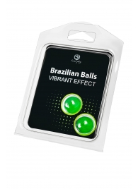 Набор из 2 шариков с массажным маслом Brazilian Balls с эффектом вибрации - Secret Play - купить с доставкой в Симферополе