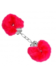 Красные меховые наручники Love с ключиками - Baile - купить с доставкой в Симферополе