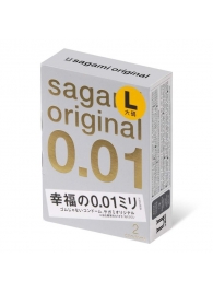 Презервативы Sagami Original 0.01 L-size увеличенного размера - 2 шт. - Sagami - купить с доставкой в Симферополе