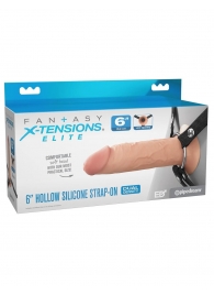 Полый страпон на ремнях 6’’ Hollow Silicone Strap-on - Pipedream - купить с доставкой в Симферополе