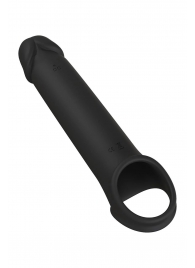 Черная насадка-удлинитель с вибрацией Vibrating Extender With Remote - Dream Toys - в Симферополе купить с доставкой