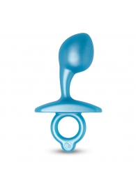 Голубая анальная пробка для массажа простаты Bulb Silicone Prostate Plug - 10,7 см. - b-Vibe - в Симферополе купить с доставкой