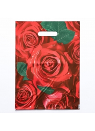 Пакет с цветочным принтом и вырубной ручкой (30х40 см) - Сима-Ленд - купить с доставкой в Симферополе