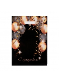 Пакет с вырубной ручкой и принтом в виде шариков (30х40 см) - Сима-Ленд - купить с доставкой в Симферополе