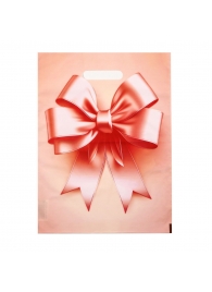 Пакет с принтом в виде банта с вырубной ручкой (30х40 см) - Сима-Ленд - купить с доставкой в Симферополе
