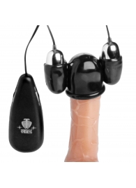 Черная стимулирующая насадка для головки полового члена Multi Speed Vibrating Penis Head Teaser - XR Brands - в Симферополе купить с доставкой