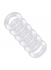 Комплект из 6 прозрачных эрекционных колец Ring Master Custom Ball Stretcher Kit - XR Brands - в Симферополе купить с доставкой