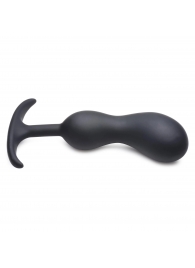 Черный массажер простаты с утяжелителями Premium Silicone Weighted Prostate Plug Large - 18,8 см. - XR Brands - в Симферополе купить с доставкой