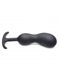 Черный массажер простаты с утяжелителями Premium Silicone Weighted Prostate Plug XL - 20,8 см. - XR Brands - в Симферополе купить с доставкой