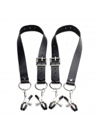 Ремни с зажимами для половых губ Spread Labia Spreader Straps with Clamps - XR Brands - купить с доставкой в Симферополе