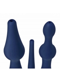 Набор из 3 универсальных насадок для анального душа Universal 3 Piece Silicone Enema Attachment Set - XR Brands - купить с доставкой в Симферополе