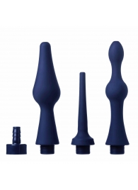 Набор из 3 универсальных насадок для анального душа Universal 3 Piece Silicone Enema Attachment Set - XR Brands - купить с доставкой в Симферополе