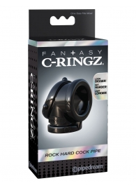 Черное эрекционное кольцо Rock Hard Cock Pipe - Pipedream - в Симферополе купить с доставкой