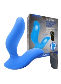 Синий вибромассажер простаты 3,5’’ Remote Control Curve P-spot Massager - 12 см. - Erokay - в Симферополе купить с доставкой