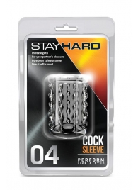 Прозрачная насадка с бороздками STAY HARD COCK SLEEVE 04 CLEAR - Blush Novelties - в Симферополе купить с доставкой