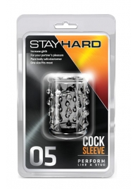 Прозрачная насадка с капельками STAY HARD COCK SLEEVE 05 CLEAR - Blush Novelties - в Симферополе купить с доставкой