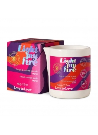 Массажная свеча Light My Fire с ароматом моной - 80 мл. - Love to Love - купить с доставкой в Симферополе