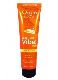 Гель с эффектом вибрации Lube Tube Vibe Medium Pina Colada - 100 мл. - ORGIE - купить с доставкой в Симферополе