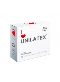 Ультратонкие презервативы Unilatex Ultra Thin - 3 шт. - Unilatex - купить с доставкой в Симферополе