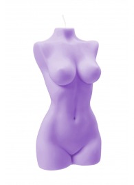 Фиолетовая интерьерная свеча в форме женского торса - 850 гр. - Pecado - купить с доставкой в Симферополе
