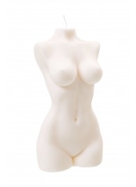 Белая интерьерная свеча в форме женского торса - 850 гр. - Pecado - купить с доставкой в Симферополе