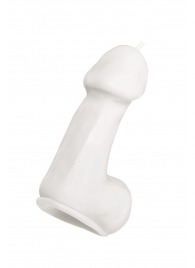 Белая свеча в форме пениса - 47 гр. - Pecado - купить с доставкой в Симферополе