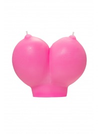 Розовая свеча «Сиськи» - 150 гр. - Pecado - купить с доставкой в Симферополе
