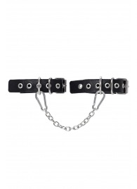 Черные оковы из одного ремешка с люверсами - Pecado - купить с доставкой в Симферополе