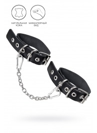 Черные оковы из одного ремешка с люверсами - Pecado - купить с доставкой в Симферополе