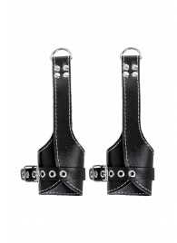 Черные подвесы с белой строчкой - Pecado - купить с доставкой в Симферополе