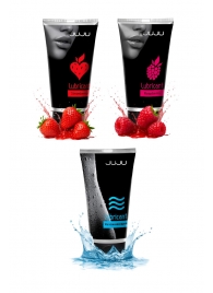 Набор из 3 лубрикантов JUJU (увлажняющий, клубника, малина) - JuJu - купить с доставкой в Симферополе Набор из 3 лубрикантов JUJU (увлажняющий, клубника, малина) - JuJu - купить с доставкой в Симферополе