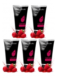 Набор из 5 съедобных лубрикантов JUJU со вкусом малины - JuJu - купить с доставкой в Симферополе Набор из 5 съедобных лубрикантов JUJU со вкусом малины - JuJu - купить с доставкой в Симферополе