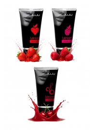 Набор из 3 съедобных лубрикантов JUJU (клубника, малина, вишня) - JuJu - купить с доставкой в Симферополе Набор из 3 съедобных лубрикантов JUJU (клубника, малина, вишня) - JuJu - купить с доставкой в Симферополе