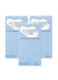 Набор из 3 упаковок ультратонких презервативов Pleasure Lab (по 12 шт.) - Pleasure Lab - купить с доставкой в Симферополе