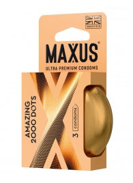 Точечные презервативы MAXUS 2000 Amazing Dots с железным кейсом - 3 шт. - Maxus - купить с доставкой в Симферополе