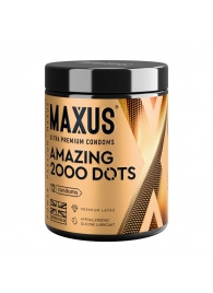 Точечные презервативы MAXUS 2000 Amazing Dots с железным кейсом - 12 шт. - Maxus - купить с доставкой в Симферополе