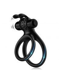 Черное эрекционное виброкольцо с подхватом мошонки Stay Hard - Boys of Toys - в Симферополе купить с доставкой