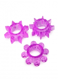 Набор из 3 лиловых эрекционных колец различной формы - Erowoman-Eroman - в Симферополе купить с доставкой Набор из 3 лиловых эрекционных колец различной формы - Erowoman-Eroman - в Симферополе купить с доставкой
