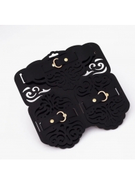 Фигурный набор для БДСМ-игр с узорами и золотистой фурнитурой - Crazy Handmade - купить с доставкой в Симферополе