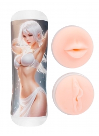 Двусторонний мастурбатор в колбе аниме - вагина и ротик - Tokyo Style - в Симферополе купить с доставкой