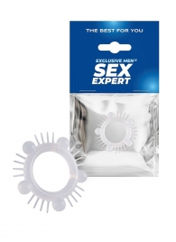 Эластичное эрекционное кольцо с шишечками и шипами - Sex Expert - в Симферополе купить с доставкой
